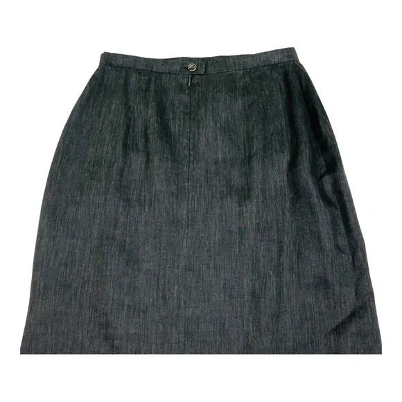 Akris Punto Linen Brown Pencil Skirt - Picture 7 of 12